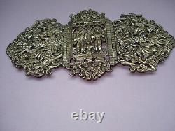 Large Old Belt Buckle In Gold Silver South East Asia