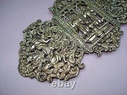 Large Old Belt Buckle In Gold Silver South East Asia