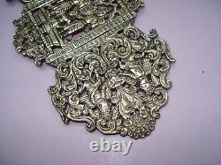 Large Old Belt Buckle In Gold Silver South East Asia