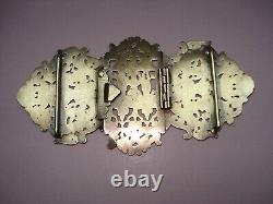 Large Old Belt Buckle In Gold Silver South East Asia