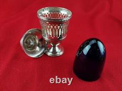 Large Sugar Sprinkler in Solid Silver 19th Century Minerva Antique H 17.5 cm
