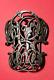 Large And Antique Solid Silver Belt Buckle With Monogram Decoration 63 Grams