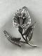 Large Antique Solid Silver Quality Jewelry Brooch