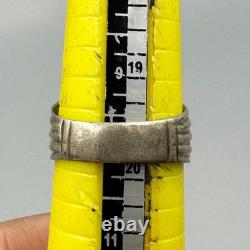 Large beautiful antique Roman ring in solid silver and agate stone