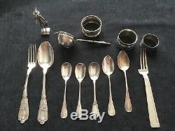 Lot Of Antique Cutlery In Sterling Silver