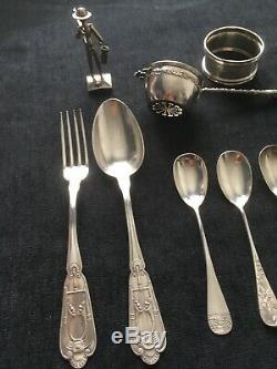 Lot Of Antique Cutlery In Sterling Silver