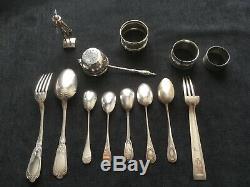 Lot Of Antique Cutlery In Sterling Silver