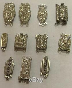 Lot Old Clasp In Sterling Silver Nine Of Stock Somewhat Dated Most Beautiful In True