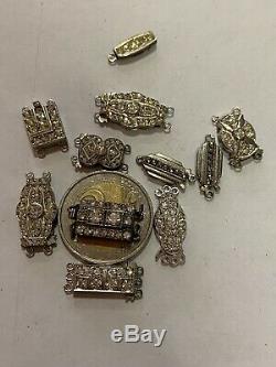 Lot Old Clasp In Sterling Silver Nine Of Stock Somewhat Dated Most Beautiful In True