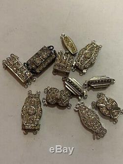 Lot Old Clasp In Sterling Silver Nine Of Stock Somewhat Dated Most Beautiful In True