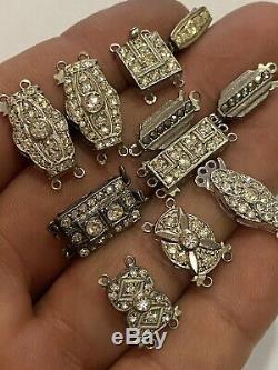 Lot Old Clasp In Sterling Silver Nine Of Stock Somewhat Dated Most Beautiful In True