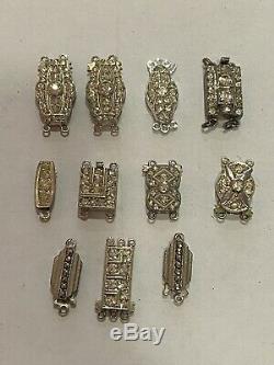 Lot Old Clasp In Sterling Silver Nine Of Stock Somewhat Dated Most Beautiful In True