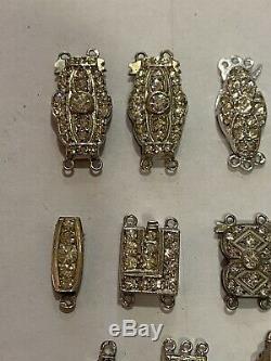 Lot Old Clasp In Sterling Silver Nine Of Stock Somewhat Dated Most Beautiful In True