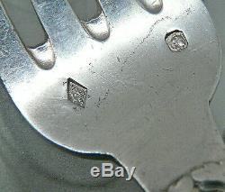 Lot Old Covered 6 Forks + 6 Spoon Sterling Silver Lapar XIX 1kg070