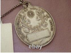 Lot of 10 ancient religious silver medals pendant on chain necklace