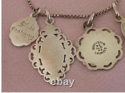 Lot of 10 ancient religious silver medals pendant on chain necklace