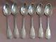 Lot Of 6 Old Solid Silver Spoons With Rooster And Old Man Hallmarks 378 Grams