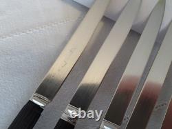 Lot of Antique 18th-Century Solid Silver and Ebony Knives