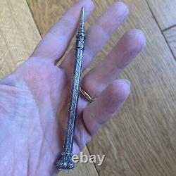 Lot of Antique Mechanical Pencils/Pens/Pencils in Solid Silver and Silver-Plated Metal