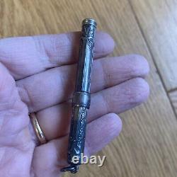 Lot of Antique Mechanical Pencils/Pens/Pencils in Solid Silver and Silver-Plated Metal