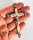 Magnificent Old Large Pectoral Cross Pendant In Mother-of-pearl And Solid Silver