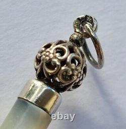 MAGNIFICENT old LARGE PECTORAL CROSS PENDANT in MOTHER-OF-PEARL and SOLID SILVER