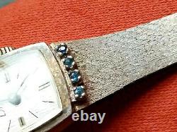 Magnificent Difor Old Women's Watch In Massive Silver. Sertie De Sapphires