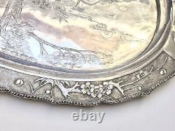 Magnificent Grand Course In Silver Chinese Massif Former Chinese Export Silver
