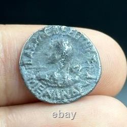 Magnificent ancient Roman piece in solid silver, very rare, with king image