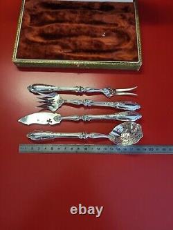 Magnificent old solid silver Minerva service for sweet treats.