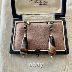 Massive Silver Agate, Sculpted, Creator of Antique Earrings