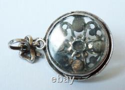 Massive Silver Pendant - Turquoise Pearls Jewel Old Pearl Silver Photo Holder