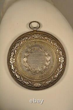 Medaille Silver Massif Decoration Former Firefighters Chateau Thierry Fireman Medal