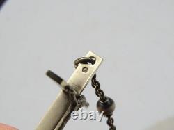 -NEW ANCIENT SILVER ROSARY with crab hallmark & silversmith RELIGION CHRIST