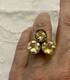 Natural Citrine, Sterling Silver, Large Antique Ring, Unique Design