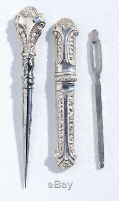 Necessary Old Miniature Sewing Chatelaine Money Case Sewing Scissors Set