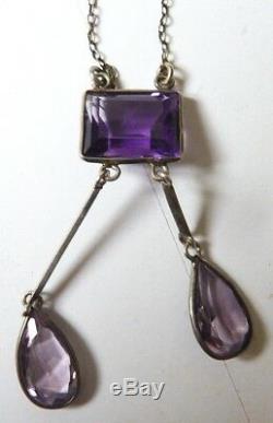 Necklace Easily Overlooked In Silver + Silver Amethyst Necklace Ancient Jewel