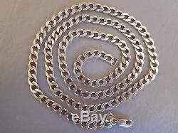 Necklace Old Chain ​​maille Gourmette Silver Massif 62 CM Man Woman Chain