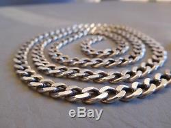 Necklace Old Chain ​​maille Gourmette Silver Massif 62 CM Man Woman Chain