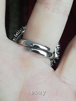 New Designer Vintage Ring in Solid Silver 925 with Tanzanite Stones