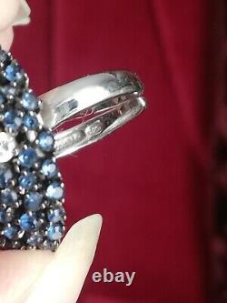 New Designer Vintage Ring in Solid Silver 925 with Tanzanite Stones