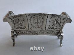 Nice Old Little Banquette Miniature Master's Mailing Poupee Solid Silver