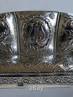 Nice Old Little Banquette Miniature Master's Mailing Poupee Solid Silver