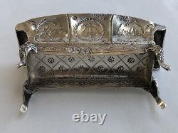 Nice Old Little Banquette Miniature Master's Mailing Poupee Solid Silver