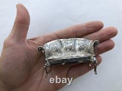 Nice Old Little Banquette Miniature Master's Mailing Poupee Solid Silver