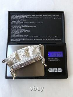 Nice Old Little Banquette Miniature Master's Mailing Poupee Solid Silver