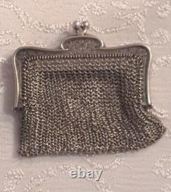 OLD CHAPLAINCY DOUBLE PURSE IN SOLID SILVER Deco Flowers