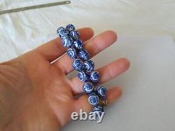 OLD CHINESE PORCELAIN BALL NECKLACE WITH SOLID SILVER CLASP