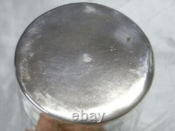 OLD LARGE SILVER CUP GLASS TUMBLER SOLID SILVER 108.84 grams dated 61