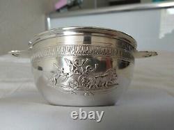 OLD SOLID SILVER BOWL EMPIRE Victor BOIVIN 19th century EARED CUP MINERVA